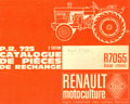 Catalogue pièces de rechange tracteur Renault 7055 (Super 7)