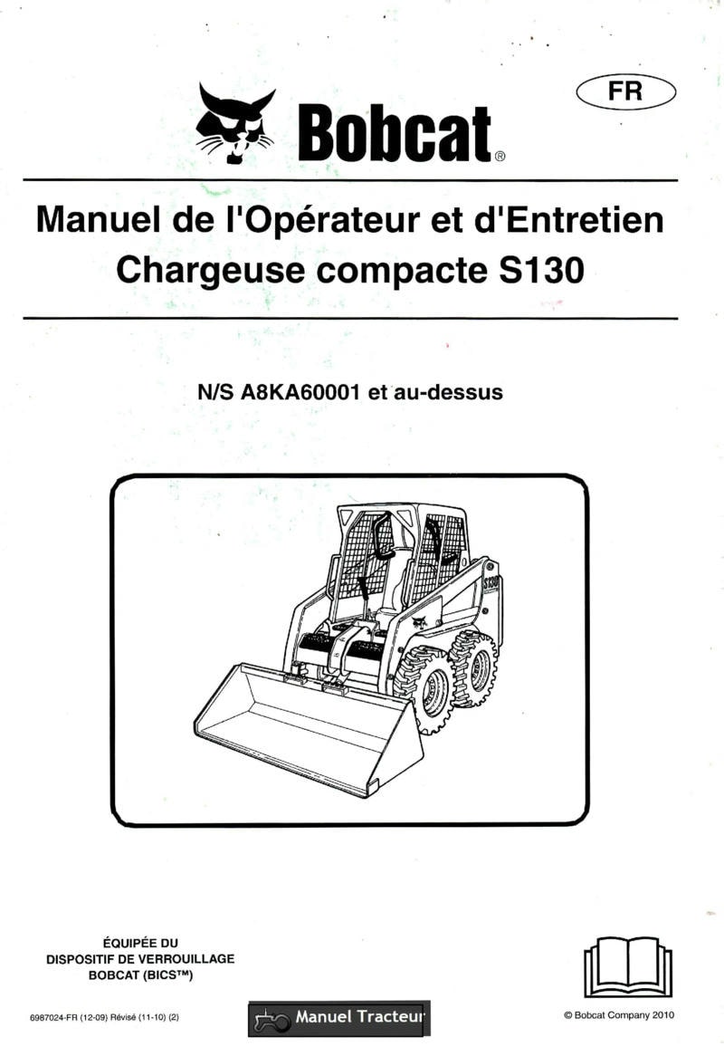 Première page du Manuel opérateur et entretien Bobcat Chargeuse Compacte S130