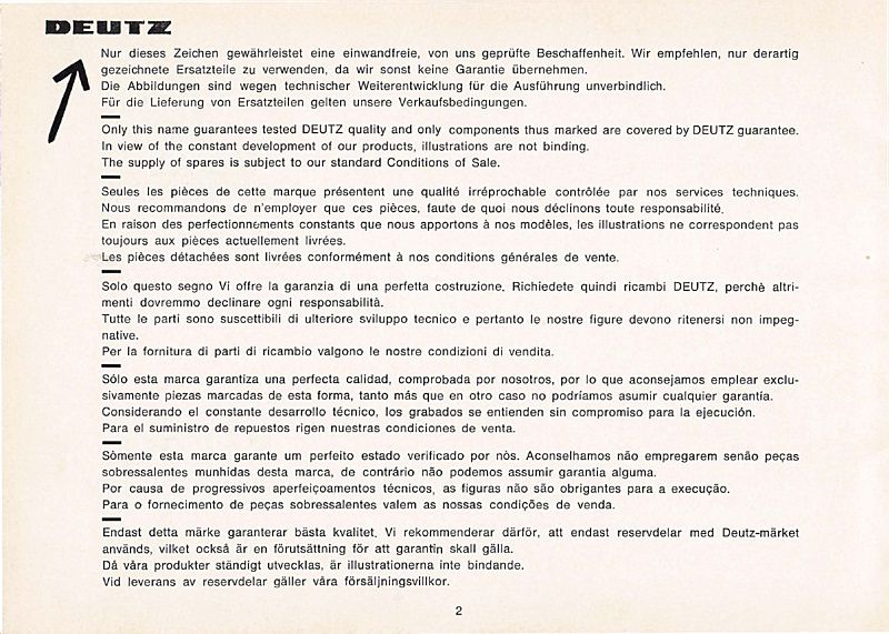 Troisième page du Catalogue pièces détachées moteur Deutz F4L 912 