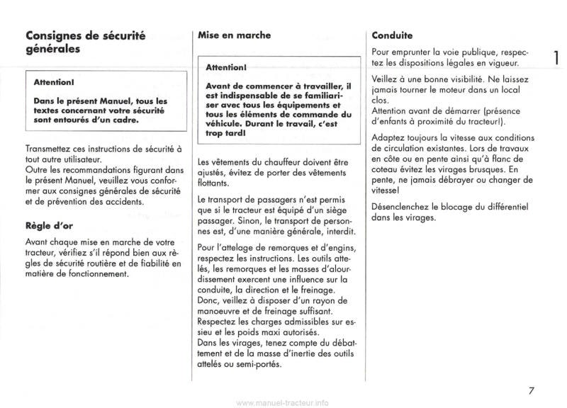 Cinquième page du Manuel instructions tracteurs Deutz AGROTRON Synchrosplit 4.70 4.80 4.85 4.90 4.95 6.00 6.05 6.15 6.20 PowerShift 6.01 6.30 6.45