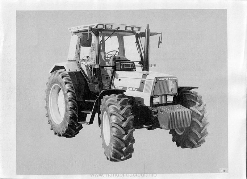 Quatrième page du Manuel d'instruction tracteur Deutz Agrostar DX 4.61 4.71 6.11 6.31 6.61