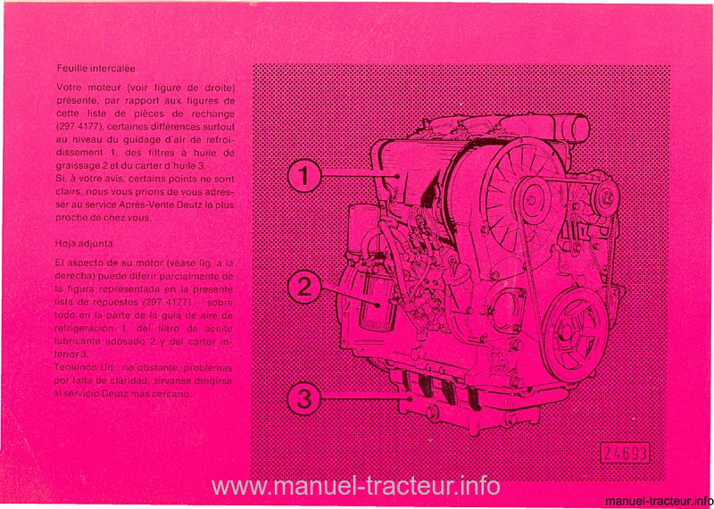 Troisième page du Catalogue pièces rechange moteurs DEUTZ F3L913G