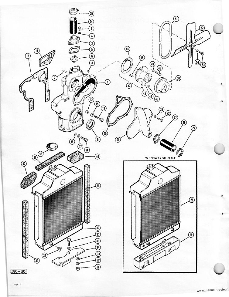 Cinquième page du Catalogue de pièces détachées CASE 580CK