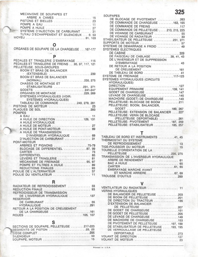 Quatrième page du Catalogue de pièces pelleteuse CASE 580F