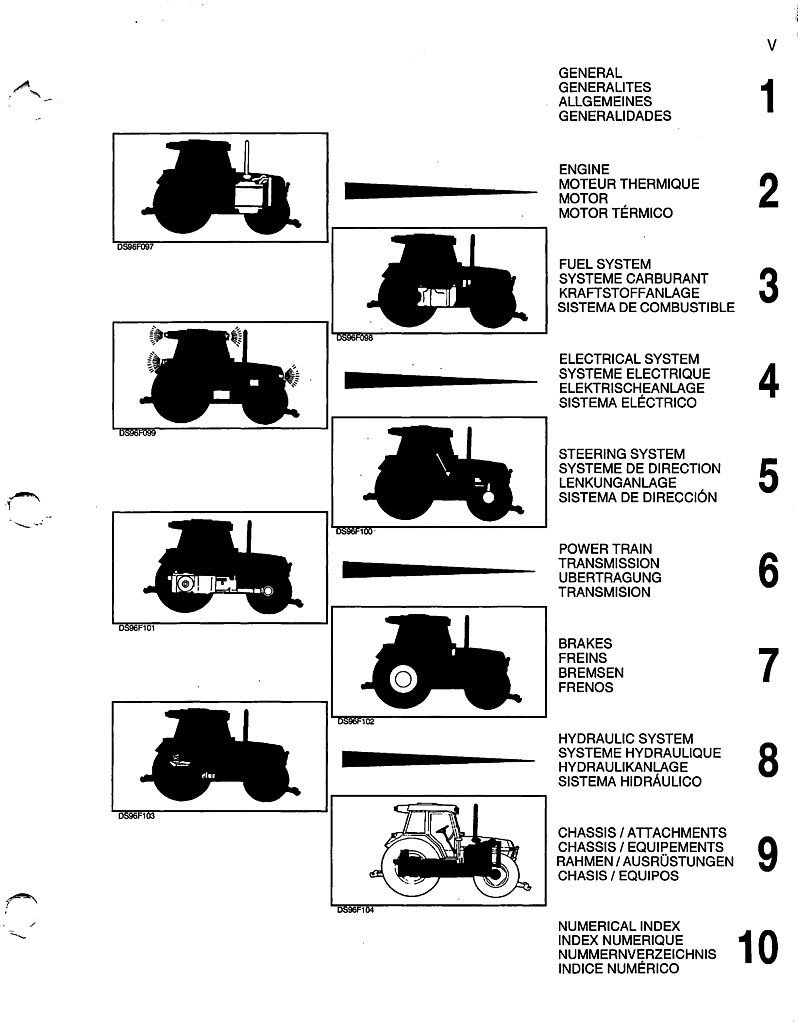 Deuxième page du Catalogue pièces détachées tracteurs CASE IH C50 C60 