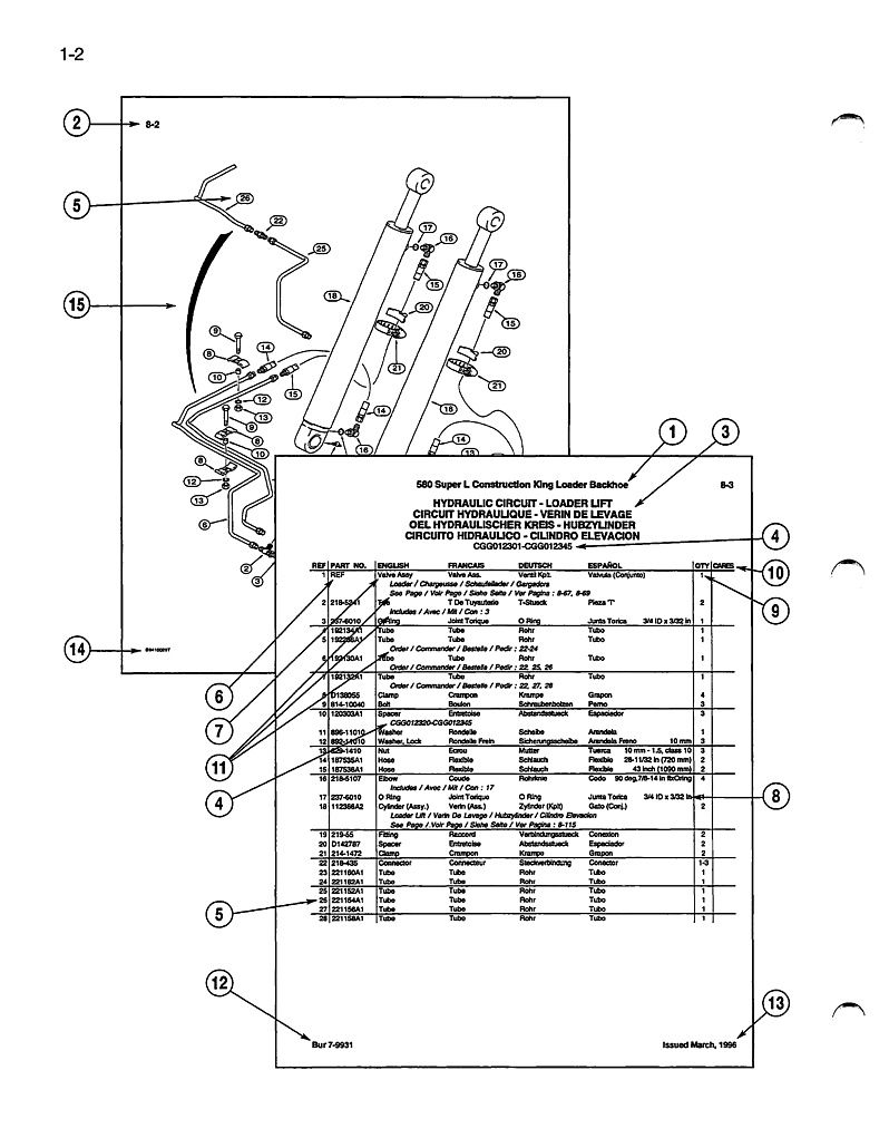 Quatrième page du Catalogue pièces détachées tracteurs CASE IH C80 C90 C100