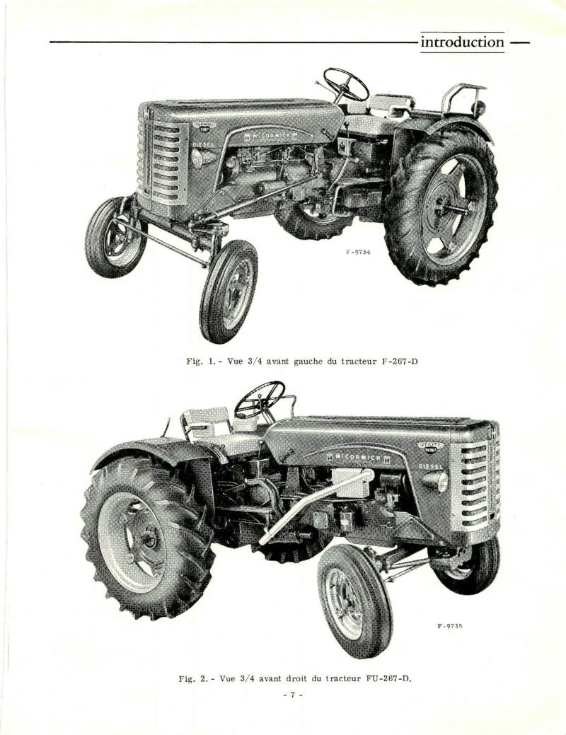 Troisième page du Livret entretien IH Mc Cormick série 267 Diesel