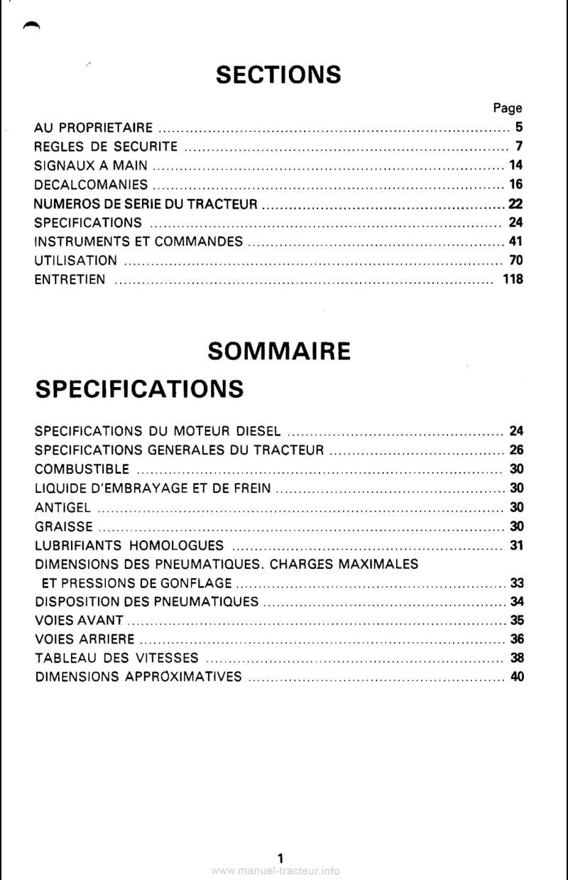 Troisième page du Livret d'instructions des tracteurs David Brown Case 1690 Turbo, 4 roues motrices avec transmission synchromesh