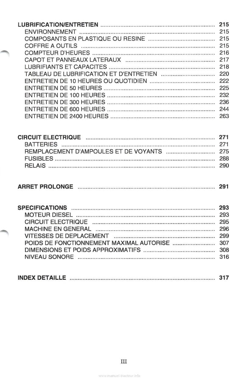 Quatrième page du Manuel du conducteur tracteurs Case IH Série Maxxum MX100 MX110 MX120 MX135