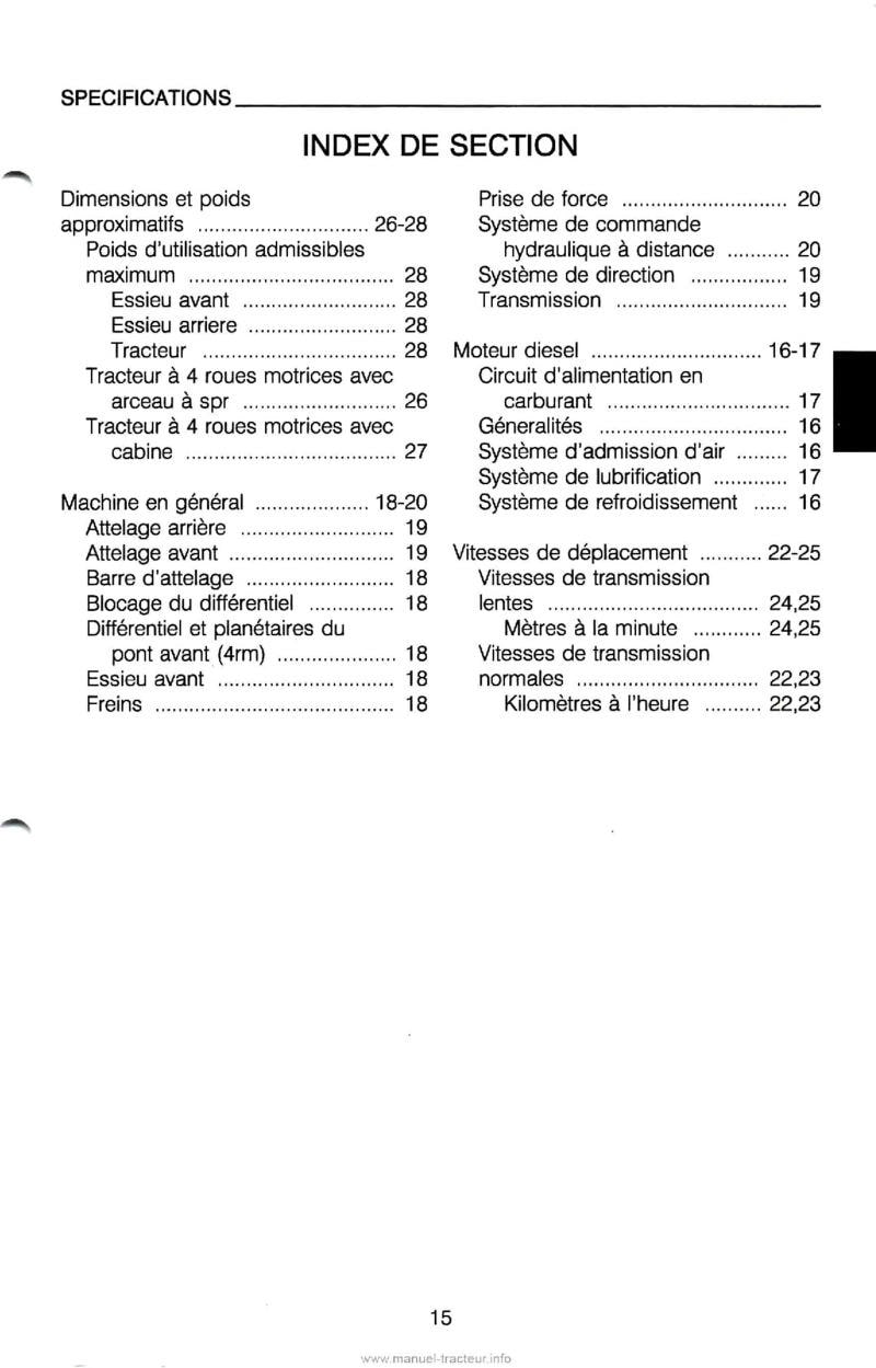 Cinquième page du Manuel du conducteur tracteurs Case IH 5130 5140