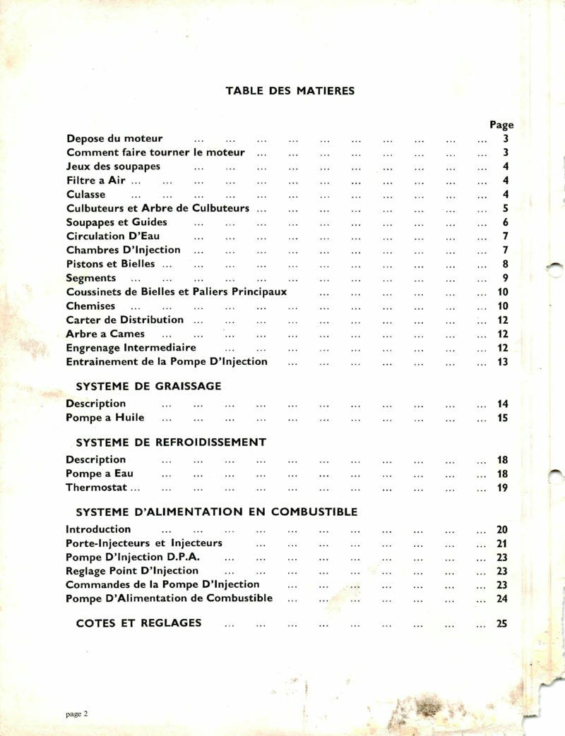 Troisième page du Manuel Réparation tracteur David Brown 950