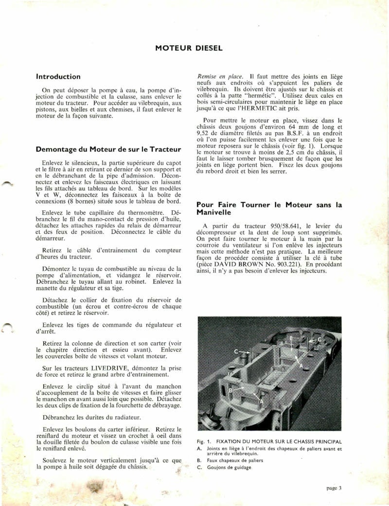 Quatrième page du Manuel Réparation tracteur David Brown 950