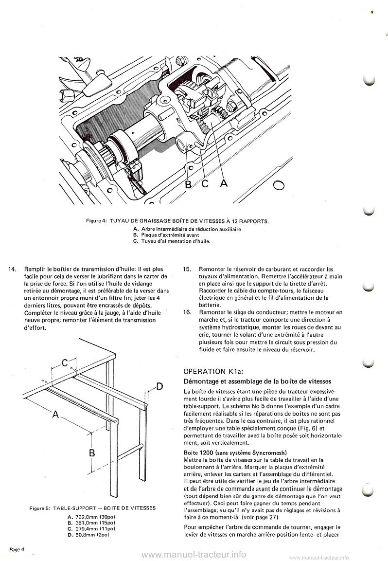 Sixième page du Manuel Réparation Transmission tracteurs David Brown 1200 1210 