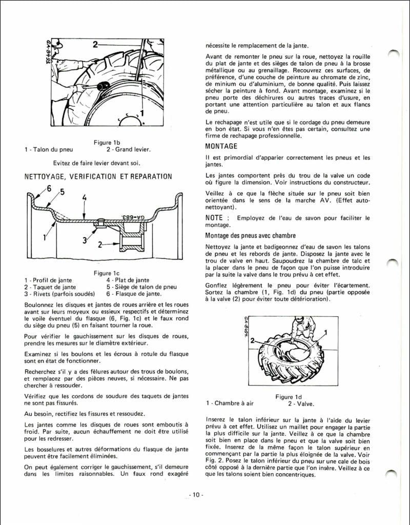 Cinquième page du Manuel de service pour châssis des tracteurs McCormick International 433 533 633 733 Standard - Vigneron - Étroit