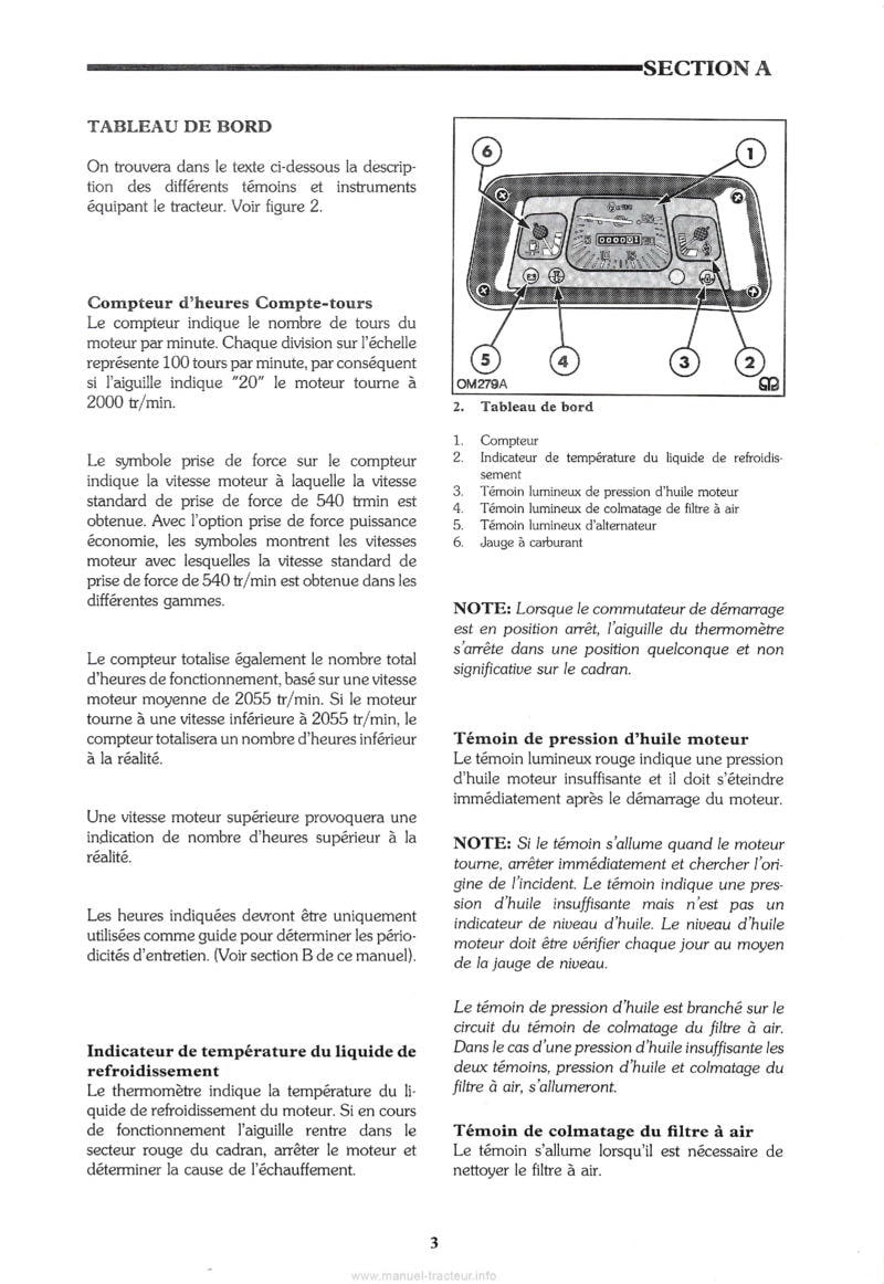 Sixième page du Manuel utilisation tracteurs Ford 3430 3930 4130 4630 5030