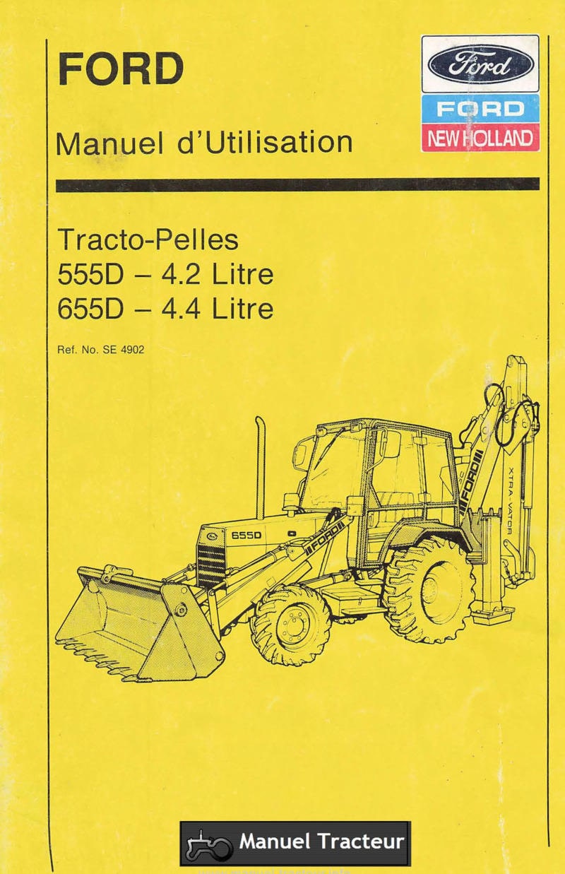 Première page du Manuel utilisation Ford 555D 655D