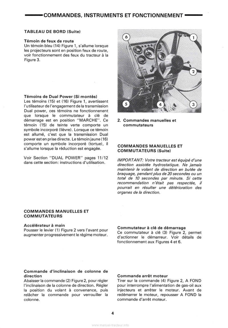Sixième page du Manuel utilisation tracteurs Ford 6710 7710 8210