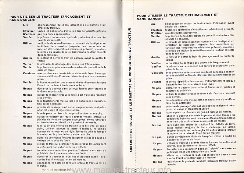 Deuxième page du manuel conducteur FORD COUNTY modèle 1164