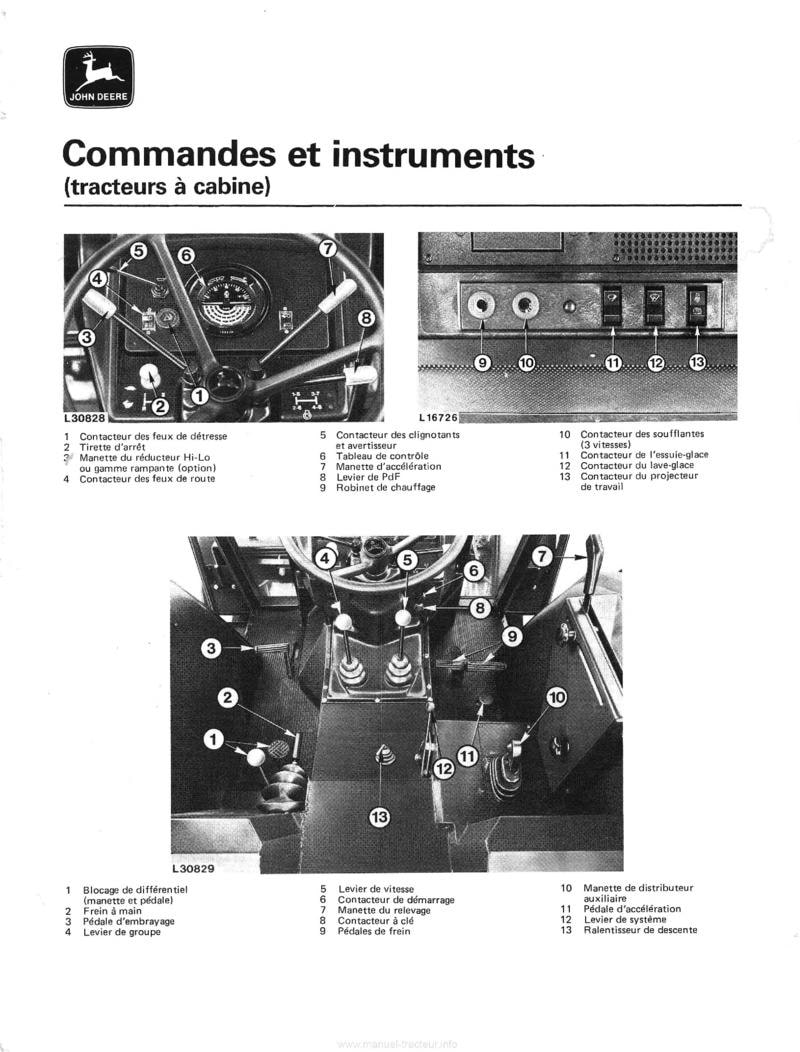 Quatrième page du Livret entretien tracteurs John Deere 1040 1140