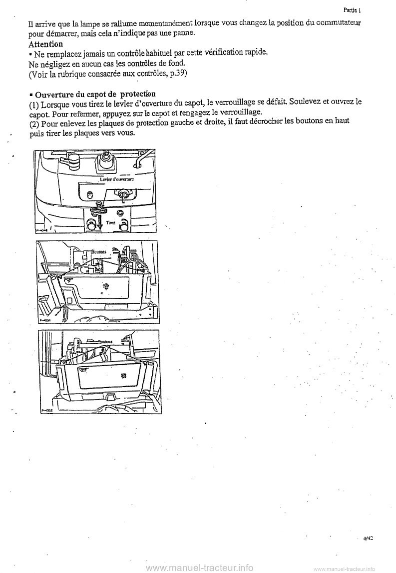 Sixième page du Manuel entretien Kubota B1-14 B1-15 B1-16 B1-17 B40 B50