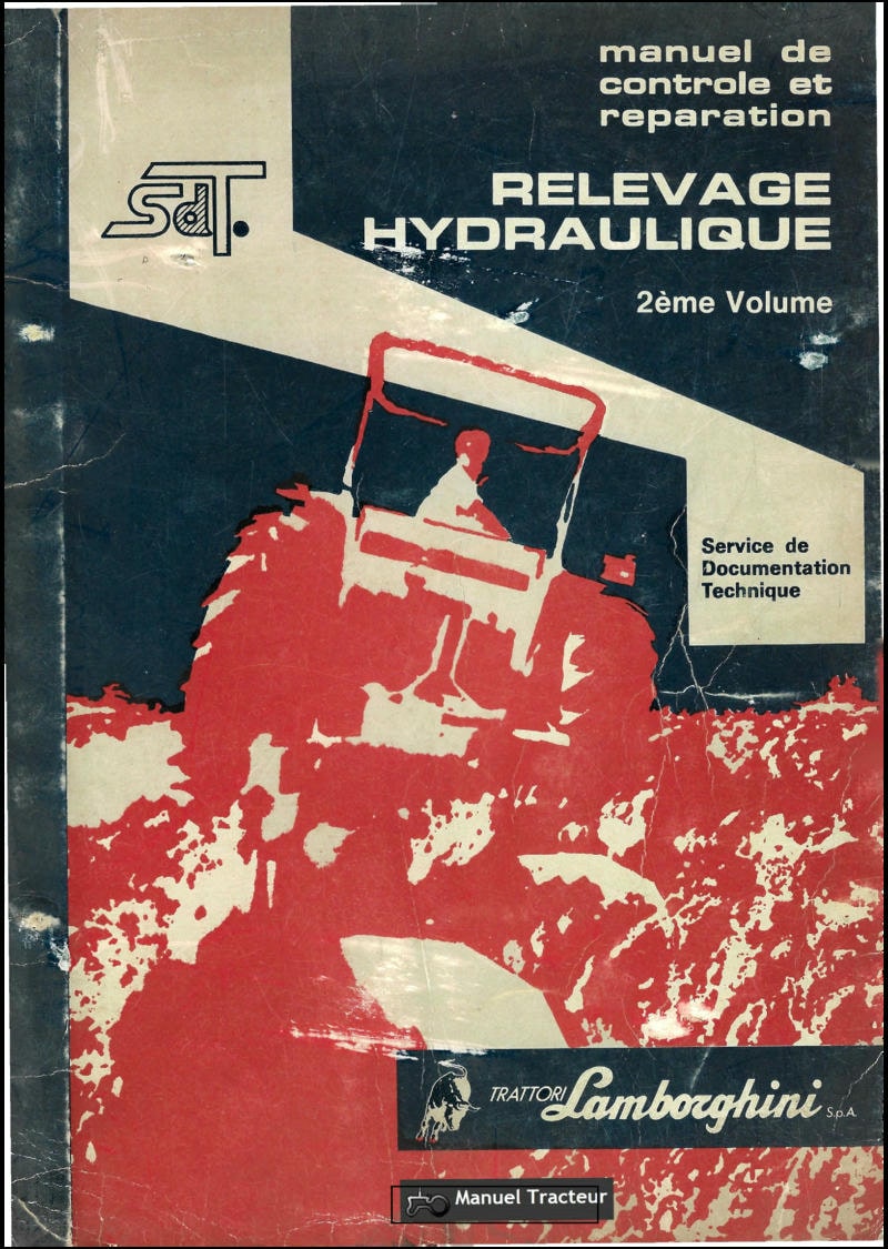 Première page du Manuel de contrôle et de réparation Relevage Hydraulique Lamborghini type H40R, M65L, M90L, M120L