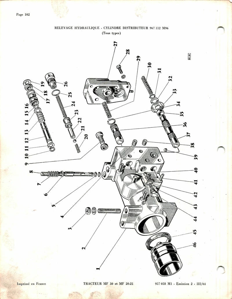 Cinquième page du Catalogue pièces de rechange tracteurs MF 20 25 30