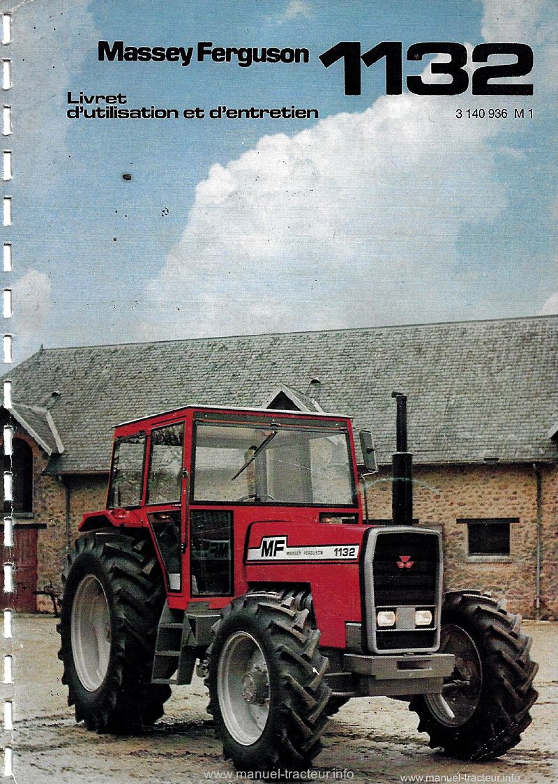 Première page du Livret Entretien tracteur MF 1132
