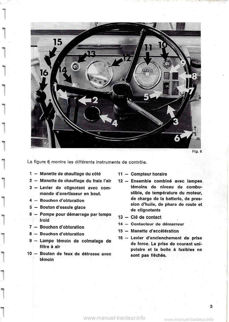 Cinquième page du Livret Entretien tracteur MF 1132