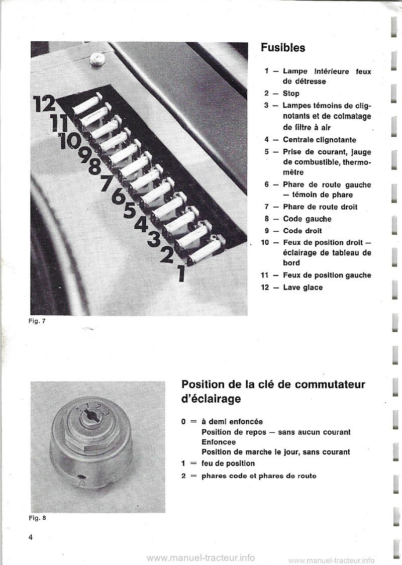 Sixième page du Livret Entretien tracteur MF 1132