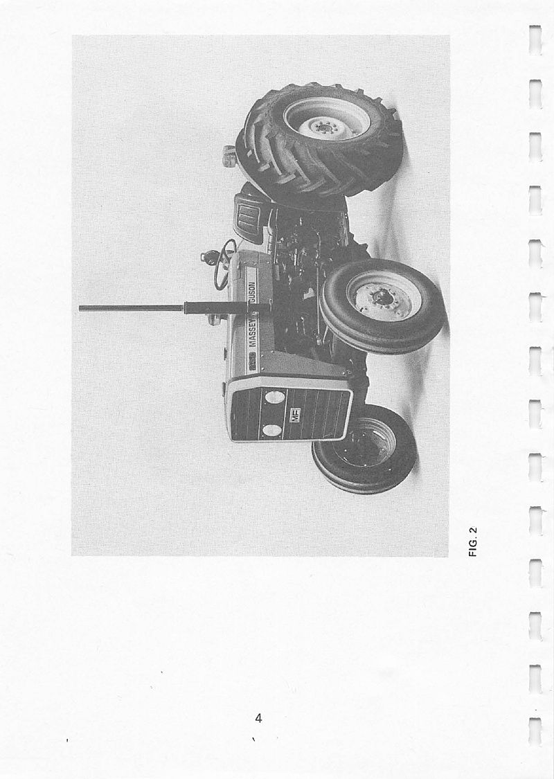 Troisième page du Livret d'utilisation et d'entretien pour le tracteur Massey Ferguson 230
