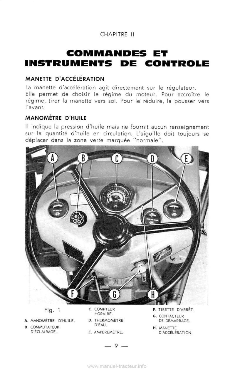 Sixième page du Livret d'entretien tracteur MF 35 35X