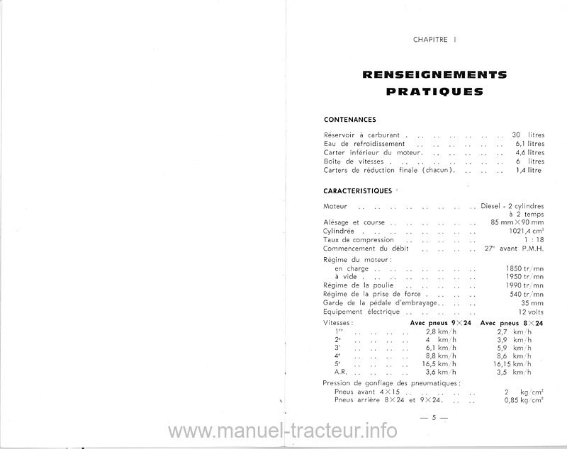 Quatrième page du Manuel instruction  MASSEY FERGUSON MF 820 821