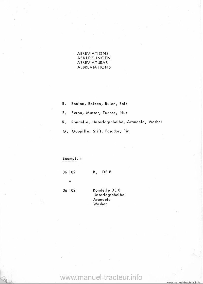 Quatrième page du Catalogue pièces détachées MANITOU MA 20 25 C