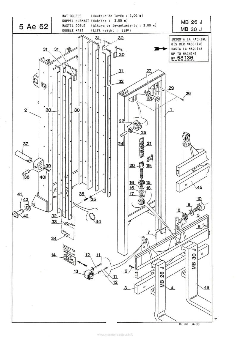 Dernière page de l'aperçu du Catalogue pièces Manitou MB21J MB26J MB30J chariot élévateur