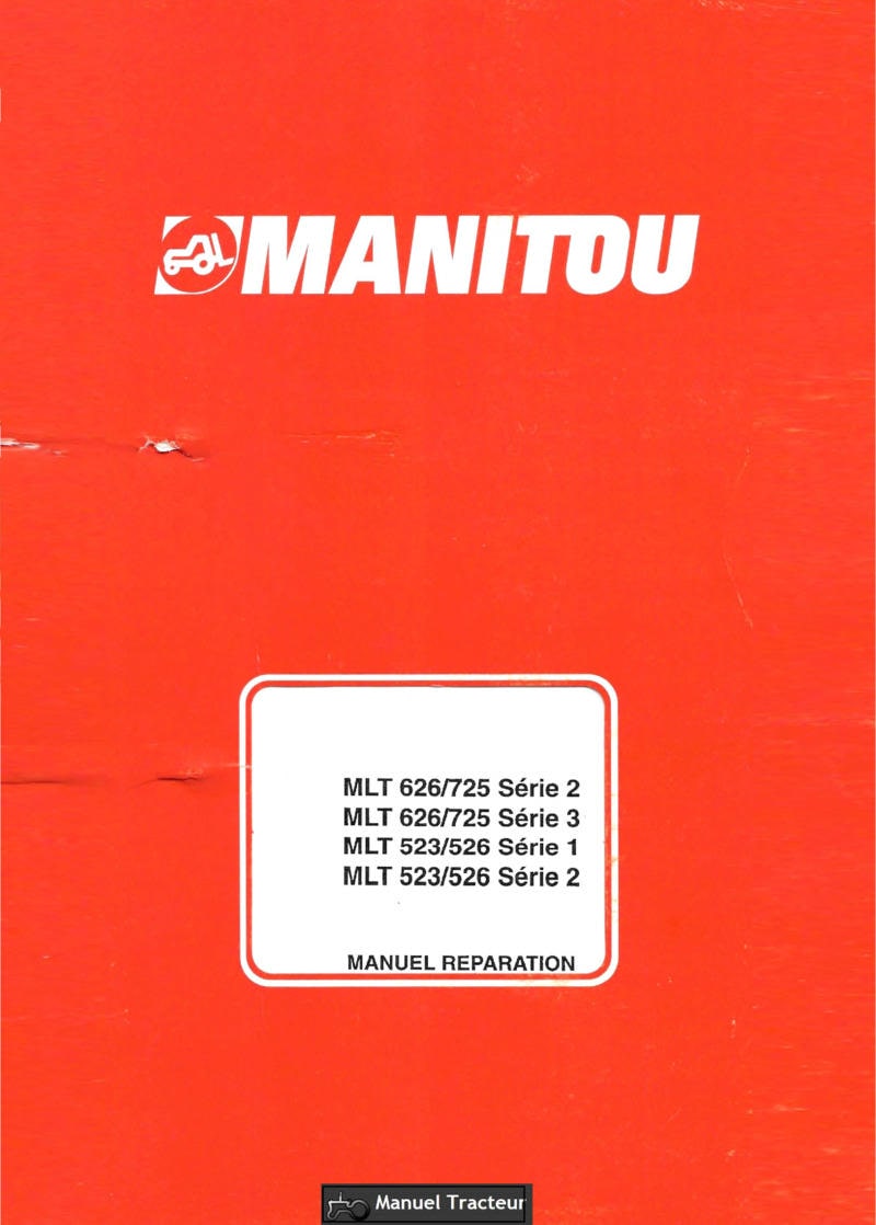 Première page de la revue technique - Manuel de réparation Manitou chariot élévateur MLT 626 725 523 526 série 1 2 3