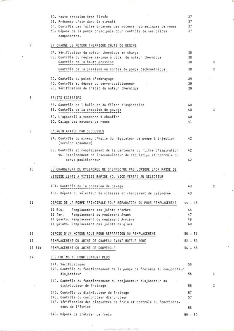 Page 2 du manuel d'atelier - Manuel de réparation et dépannage transmission hydrostatique Manitou MC80 MC90 MC100