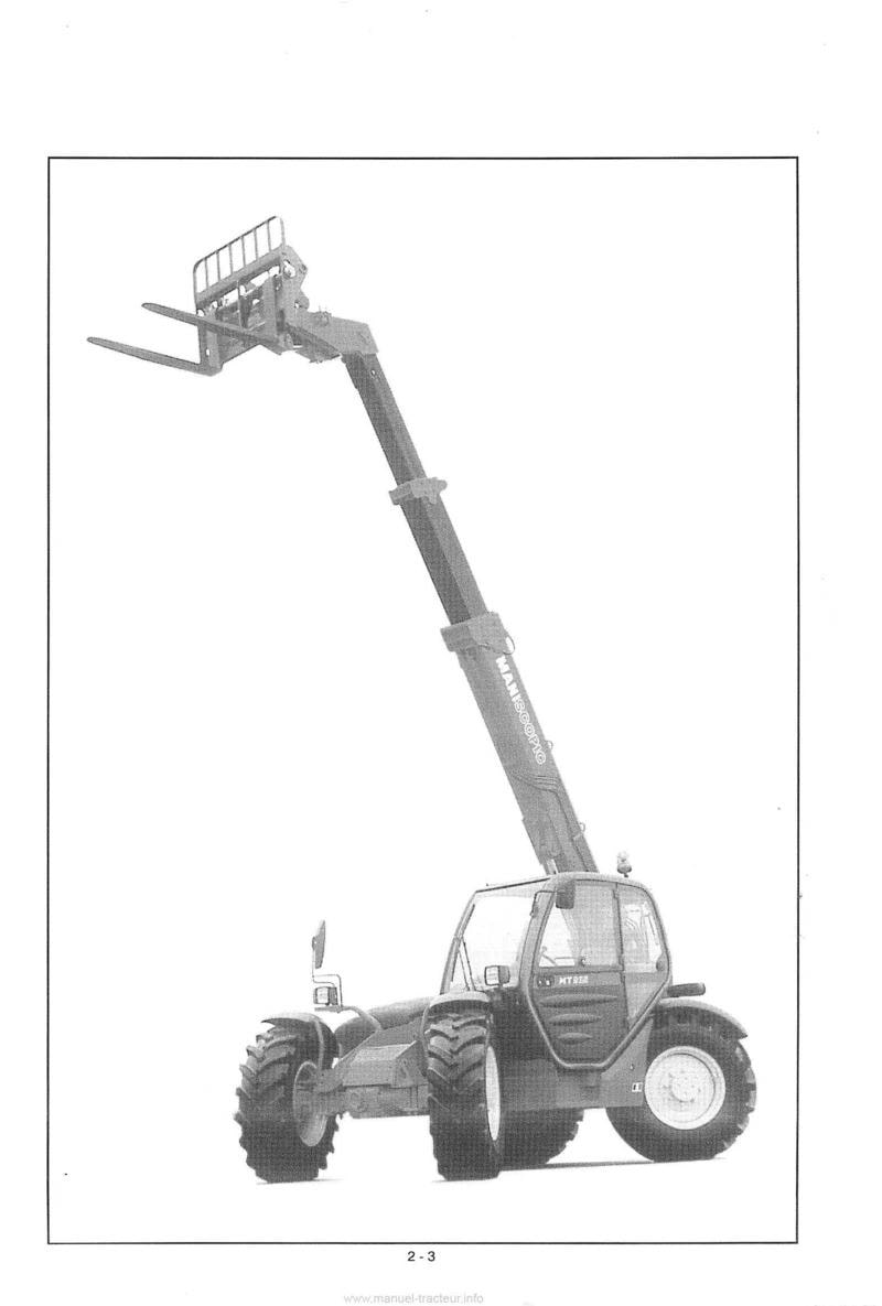 Page 2 du manuel d'atelier - Notice instructions chariot élévateur Manitou MT 732 932 Série 1 Turbo