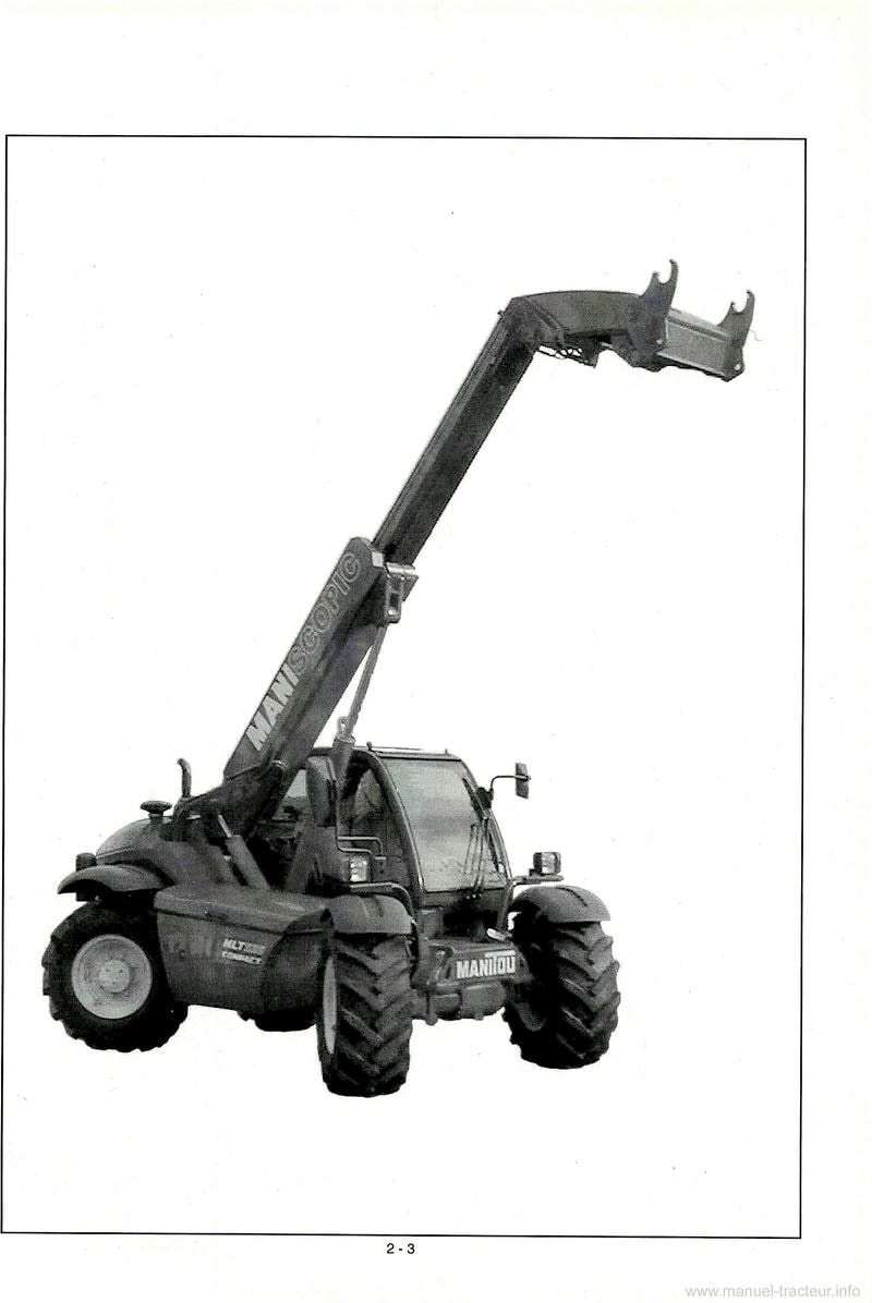 Troisième page du Notice d'instructions chariot élévateur MANITOU MLT 526 Compact Turbo