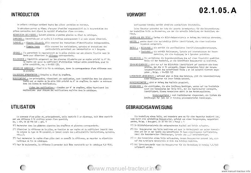 Quatrième page du Catalogue pièces Renault 681 751S