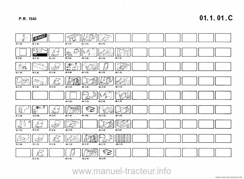 Quatrième page du Catalogue pièces Renault 95-12 95-14 103-12 103-14 106-14