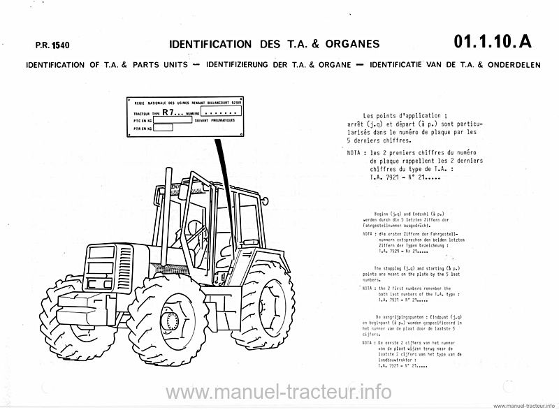 Cinquième page du Catalogue pièces Renault 95-12 95-14 103-12 103-14 106-14