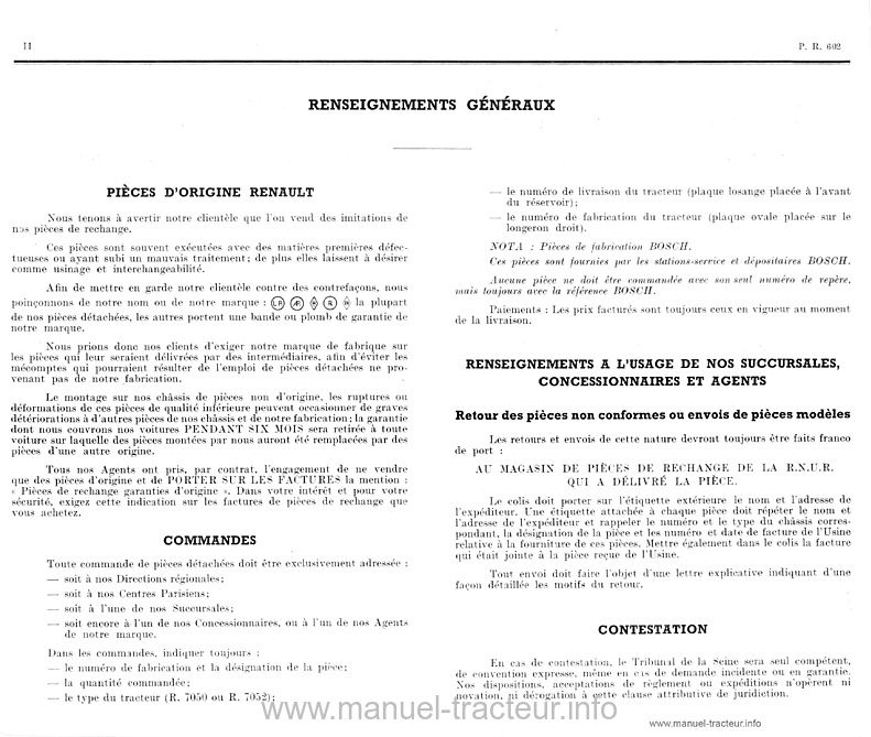 Troisième page du Catalogue pièces Renault D22 D35