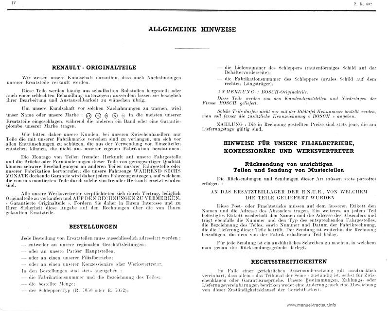 Cinquième page du Catalogue pièces Renault D22 D35