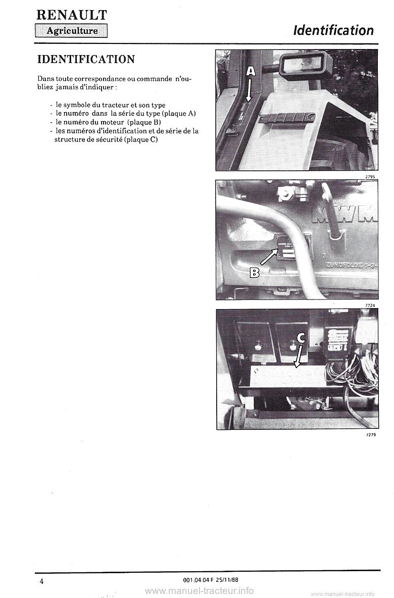 Quatrième page du Guide entretien Renault 90.32TX 90.34TX