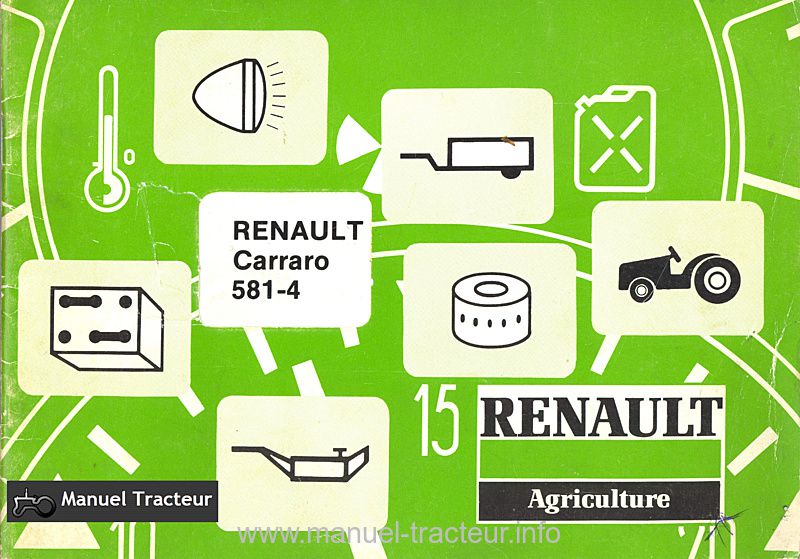 Première page du Livret entretien Renault Carraro 581-4