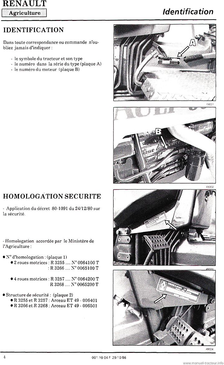 Quatrième page du Guide instructions Renault 70-12 70-14 VF