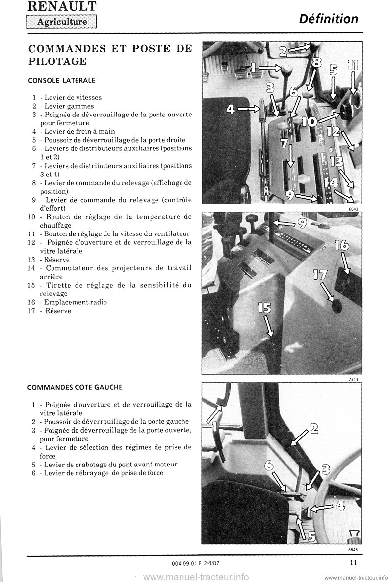 Sixième page du Guide instruction Renault 77-12 77-14 TS