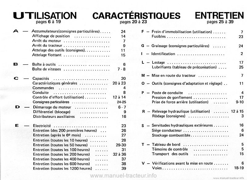 Troisième page du Livret entretien Renault 50s 60s 70s 80s