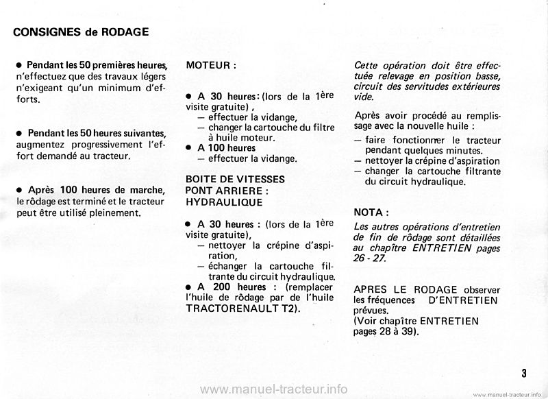 Cinquième page du Livret entretien Renault 50s 60s 70s 80s