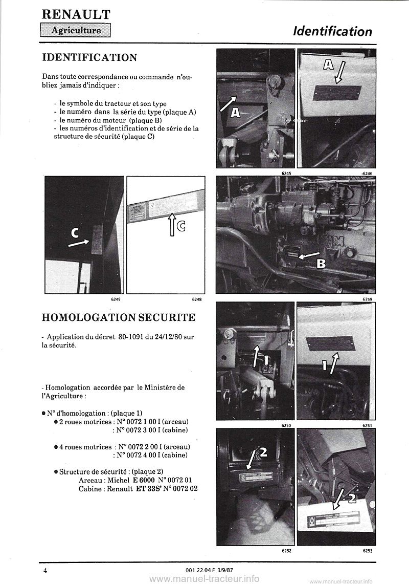 Quatrième page du Livret entretien Renault 58-12LS 58-14LS
